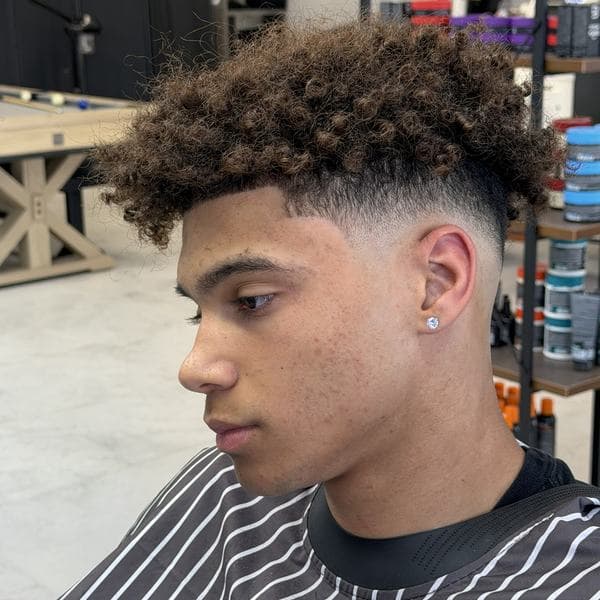 Skin fade with a clean line-up