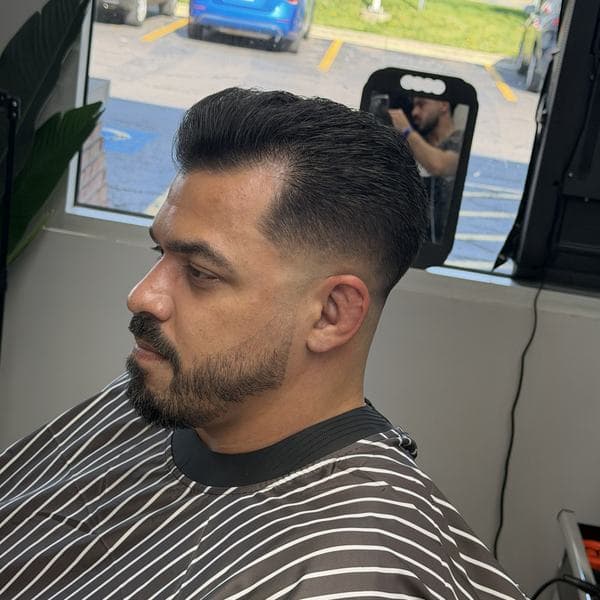 Mid fade textured top